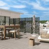 Lirago Arched Outdoor Privacy Screen Patio Decorative Screens 72"x35" Black - 3 of 4