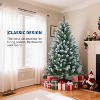 Christmas Tree, Pre-Lit 6 Ft Artificial Pine with LED Lights, Hinged Holiday Tree with Foldable Metal Base for Home - 4 of 4