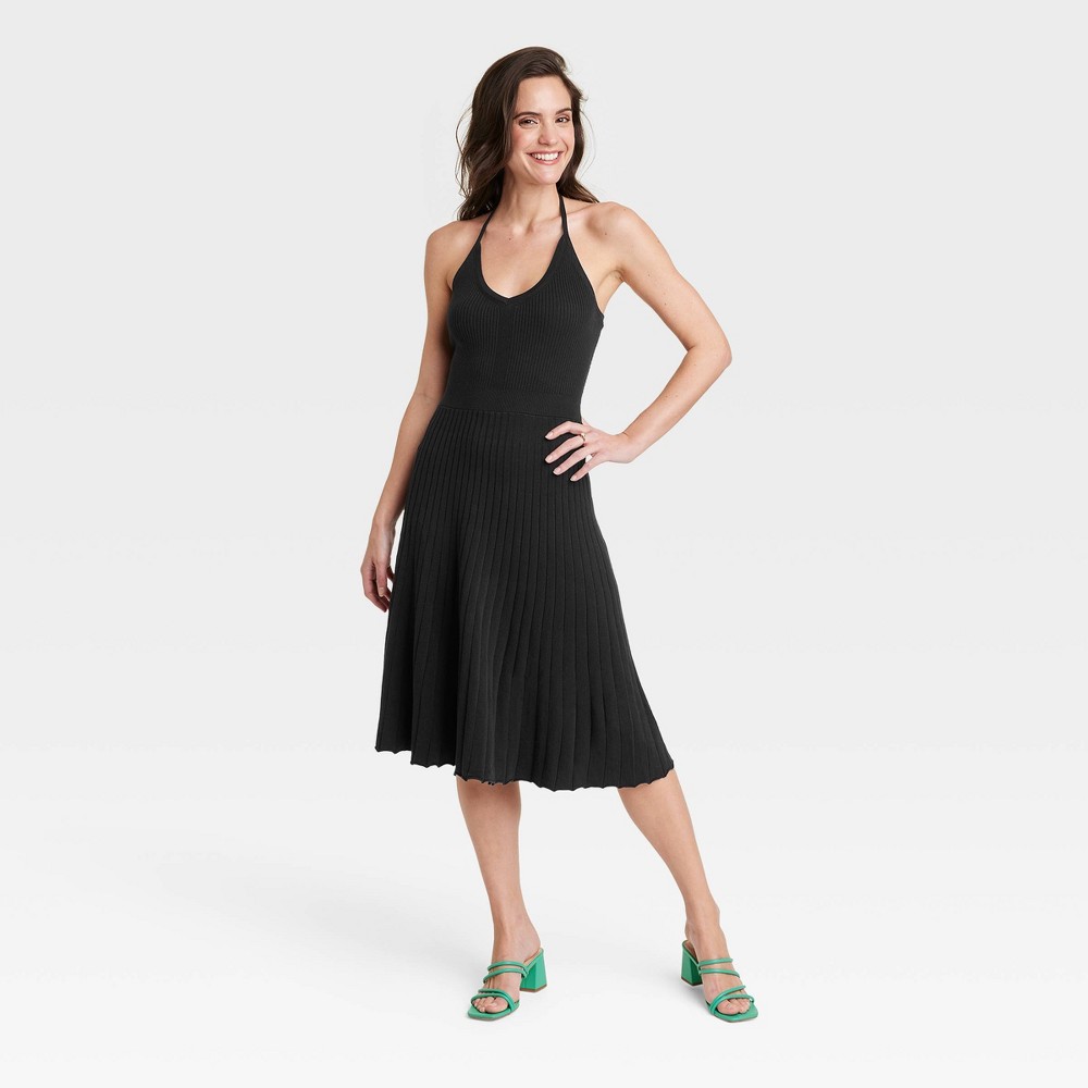 Women's Sweater Dress - A New Day™ Black L