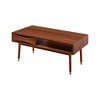 Dawson Modern Wooden Coffee Table with Storage Walnut - Teamson Home - 4 of 4