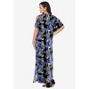 Jessica London Women's Plus Size Stretch Knit Cold Shoulder Maxi Dress - 3 of 4