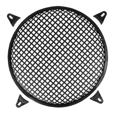 Unique Bargains Metal Mesh Car Audio Speaker Cover Subwoofer Grill Horn Guard 12.2" Black