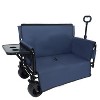 CAVINAS 3-in-1 Convertible Folding Wagon Cart with Rear-Mounted Folding Tabletop, Shopping Cart with Bench Seat for Camping, Shopping - 4 of 4