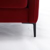 Lirago 33" Wide Red Velvet Accent Chair Single Sofa Armchair with 1 Pillow - 4 of 4
