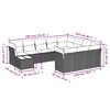 vidaXL 11 Piece Patio Sofa Set with Cushions Gray Poly Rattan - Beige and Gray - 3 of 4