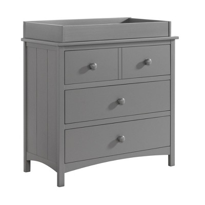 Dove Gray Painted Wood Veneer Baby Changing Topper