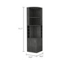 Kumasinova 71" Tall Corner Cabinet with Stemware Rack,8-Hole Bar Cabinet with 2 Doors,Modern Beverage Storage Cabinet for Dining Room - 3 of 4