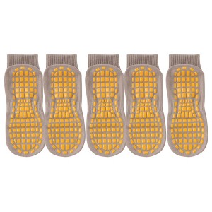 Anna-Kaci 5 Pairs Anti-Slip Grip Socks with PVC Bottom for Stability and Comfort in Multiple Color Options - 1 of 4