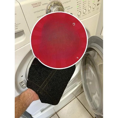 Extra Large Black PVC Cat Litter Trapping Mat, 35 x 24 Inches