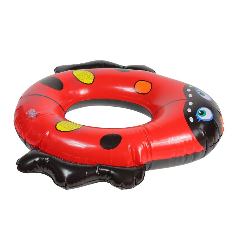 Swimline 24" Ladybug Inflatable Children's 1-Person Swimming Pool Ring Tube Pool Float - Red/Black, 3 of 5