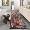 Modern Floral Runner Rug 2x6 Indoor Patchwork Printed Hallway Rug Non Slip Kitchen Rug Washable Living Room Carpet Runner Accent Throw Rugs - 4 of 4