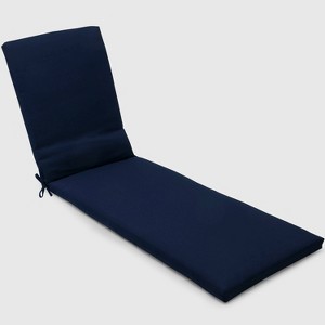 Outdoor Chaise Cushion Navy - Threshold , Blue