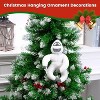 Aoibox Handmade Poseable Abominable Snow Monster Christmas Tree Topper Ornament 1 Piece White Felt Snowman Hugger Holiday Decoration - 3 of 4