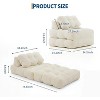 Folding Sofa Bed, Convertible Sleeper Chair with Pillow Foldable Mattress with Back Support, Boneless Fold Out Chair Bed Comfy Floor Sofa Lounge - 2 of 4