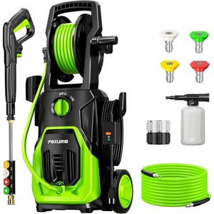 POXURIO Electric Pressure Washer 4000PSI 2.8GPM Green with Hose Reel Foam Cannon for Patio Deck Car Cleaning - 1 of 4