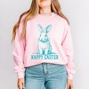 Simply Sage Market Women's Graphic Sweatshirt Happy Easter Bunny Outline - 2 of 4