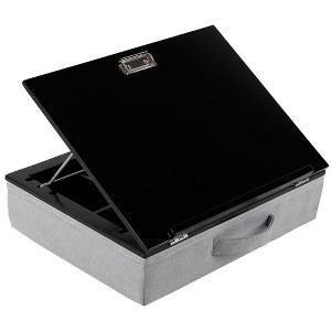 BIRDROCK HOME Lap Desk with Storage and Cushion - Grey - 1 of 4
