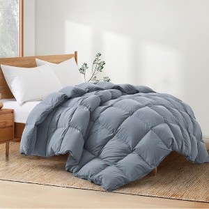 Peace Nest Light&All-Season Warmth White Goose Feather Down Comforter Duvet Dark Gray - 1 of 4