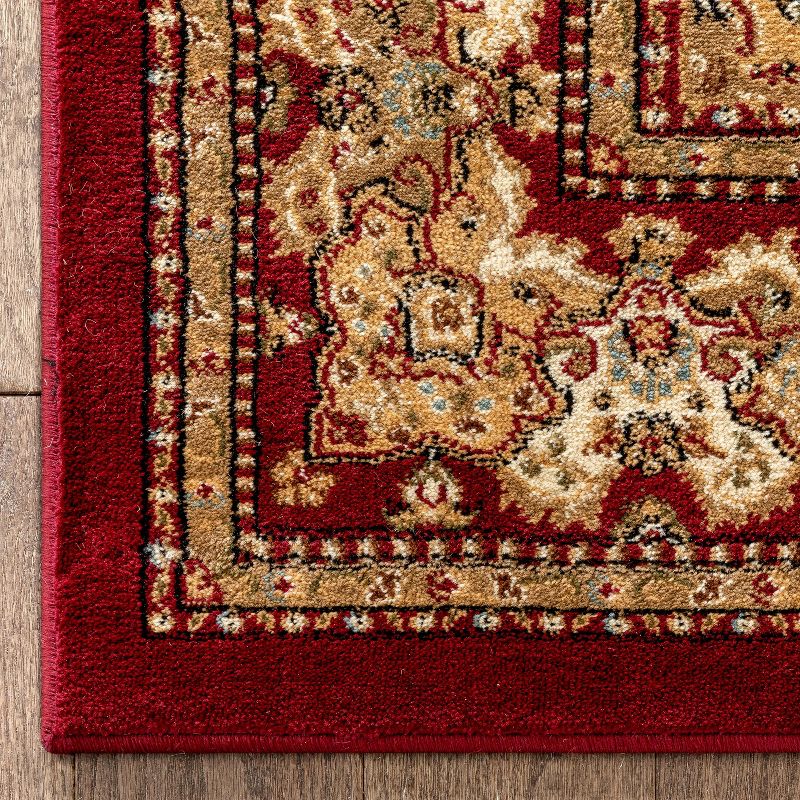 Monarch Panel Oriental Persian Formal Traditional Classic Contemporary Thick Soft Plush Red Area Rug, 5 of 10