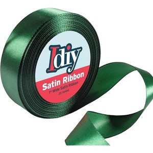iDIY Satin Ribbon - 1, 25 Yards (Forest Green) - Great for Crafts, Gift Wrapping, Wedding Decorations, Sewing Projects, Party, Decorative - 1 of 4