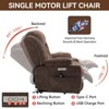 Power Lift Recliner Chair Massage Sofa Nursery Chair Upholstered Accent Chair Lounge Chair with Lumbar Heat, Cup Holders, USB Ports - ModernLuxe - 4 of 4