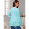 INSPIRE CHIC Women's Nursing Top Ruffle Pleated Long Sleeve Tunic Rayon Postpartum Breastfeeding Shirt Pregnancy Clothes - 4 of 4
