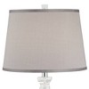 Vienna Full Spectrum Sherry 25" High Modern Table Lamp USB Dimmer Crystal Single Gray Shade Living Room Charging Bedroom Bedside Nightstand House - 4 of 4