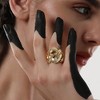 SOHI Women's California Gold The Medium Link Statement Ring - 3 of 4