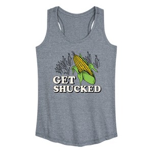 Women's - Instant Message - Valentine's Day Get Shucked Graphic Racerback Tank - 1 of 4
