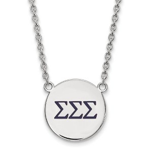 Black Bow Jewelry Sterling Silver Sigma Sigma Sigma Greek Life Necklace 18 Inch - 1 of 4