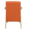 28.5"Modern Home Furniture Orange Color Fabric Upholstered 1pc Accent Chair - 3 of 4