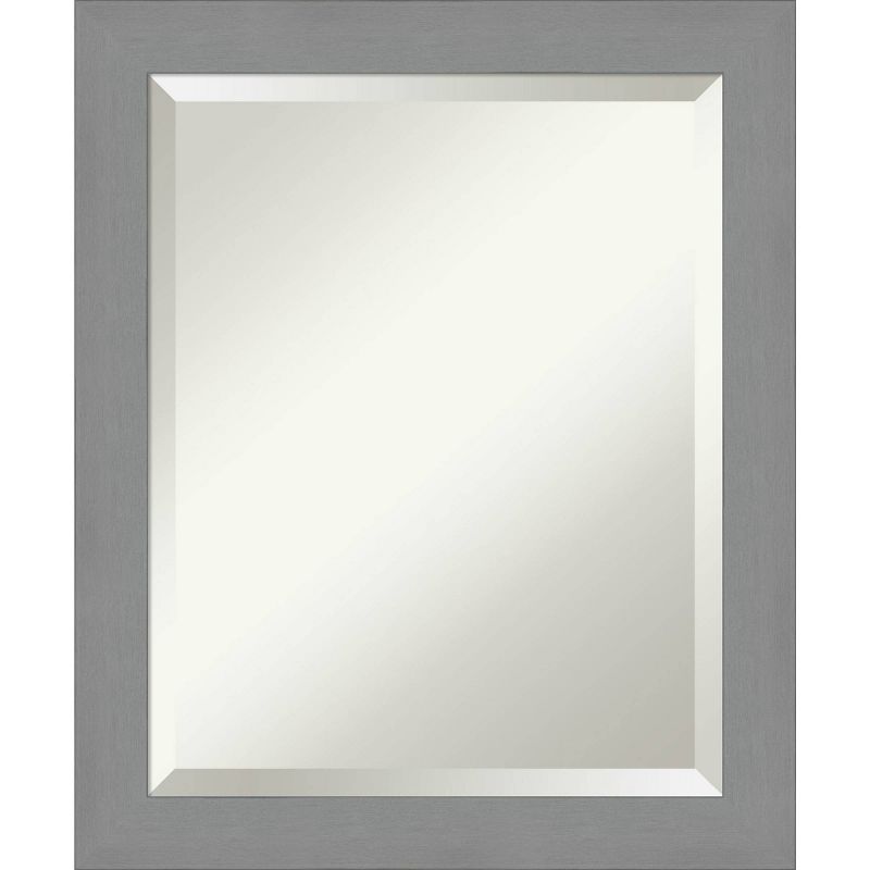 Framed Bathroom Vanity Wall Mirror Brushed Nickel - Amanti Art, 1 of 10