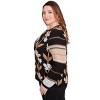 Alfred Dunner Women's Vertical Flower Zig Zag Sweater - 4 of 4