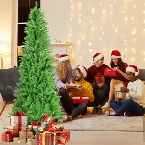 Racxily Classic Pencil Christmas Tree is an 84-inch classic pencil-shaped Christmas tree suitable for both Halloween and Christmas - 1 of 4