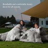 Inhand Goose Feather Down Fiber Comforter - 100% Cotton Duvet Insert - Hotel Luxury Hypoallergenic Bedding Comforter All Season - 4 of 4