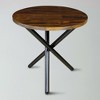 Contemporary Crossed Leg End Table Mocha/Black - Flora Home: Tripod Style, Beachwood Frame, Adult Assembly - 4 of 4