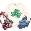 Simply Sage Market Teacher Checkered Shamrock Garment Dyed Long Sleeve - 3 of 4