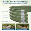 4X2x1Ft Galvanized Raised Garden Bed-Outdoor Birdies Raised Bed for Gardening Flowers, Open Base Drainage, Safe Rubber Edging, Rust-Resistant Steel - 4 of 4