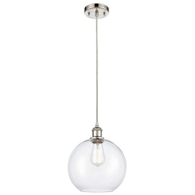 Athens - 1 Light Cord Hung Mini Pendant In Industrial Style-13 Inches Tall and 10 Inches Wide