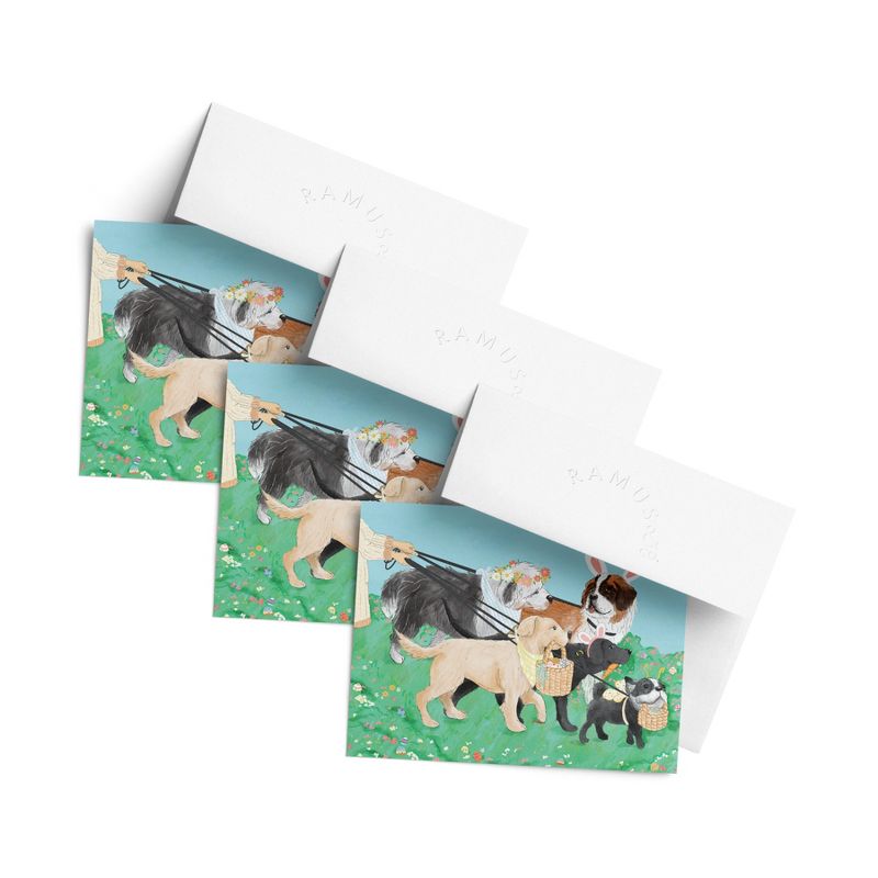 Easter Greeting Card Pack (3ct) "Easter Dogs" by Ramus & Co, 1 of 5