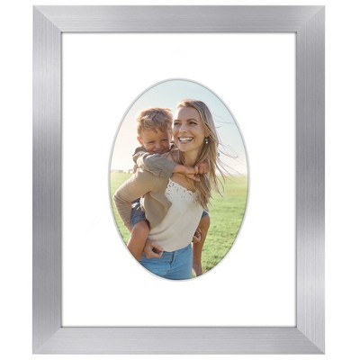 Americanflat 8" x 10" Picture Frame with Mat - Arch, Oval & Wavy Designs - Stylish Decor for Living Rooms, Dorms, Offices & More