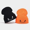 Anna-Kaci Women's Knit Beanie Hat with Pumpkin Face Embroidery Halloween Themed Design - 2 of 4