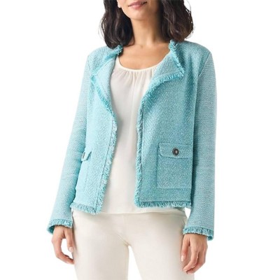 Women's Fringe Mix Knit Pocket Jacket - NZT by NIC+ZOE