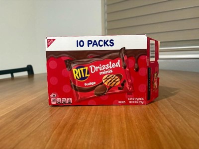 RITZ Drizzled Minis Fudge Crackers Snack Pack Lunch Snacks - 9oz/10ct ...