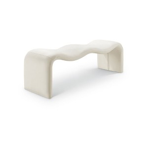 Meridian Furniture,Willow Vegan Leather Bench - 1 of 4
