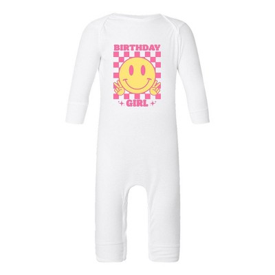 The Juniper Shop Birthday Girl Checkered Baby Romper