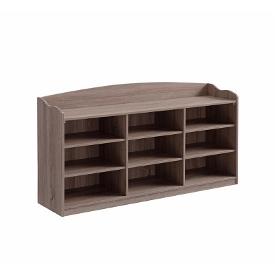 NicBex Shoe Cabinet with 9 Open Storage Shelves,Hold Up to 18 Pairs of Shoes,Suitable for Entryway,Hallway