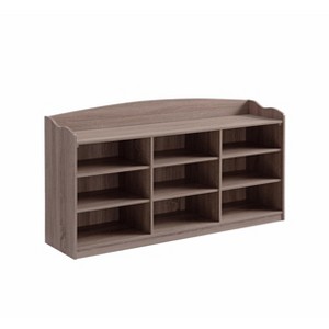 NicBex Shoe Cabinet with 9 Open Storage Shelves,Hold Up to 18 Pairs of Shoes,Suitable for Entryway,Hallway - 1 of 4
