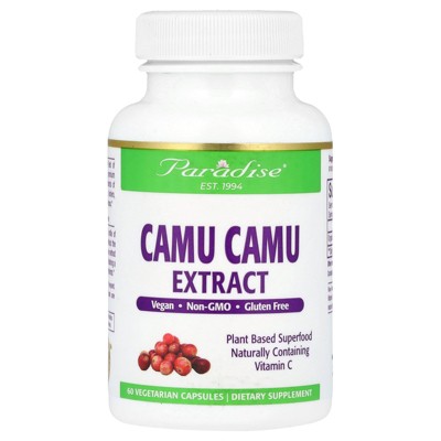 Paradise Herbs Camu Camu Extract, 400 mg, 60 Vegetarian Capsules