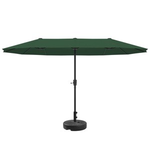 Ainfox 13ft Outdoor Patio Umbrella With Umbrella Base Double-sided Deck Pool Umbrella with 1.5 Inch Pole, Fade Resistant  for Porch, Market, Backyard - 1 of 4